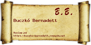 Buczkó Bernadett névjegykártya
