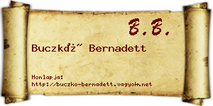 Buczkó Bernadett névjegykártya